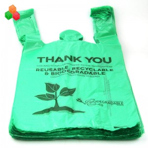 Propagace na zakázku logo barevné netoxické 100% kompostovatelné biologicky rozložitelné pe ​​+ d2w plastové odpadky odpadky nákupní taška role
